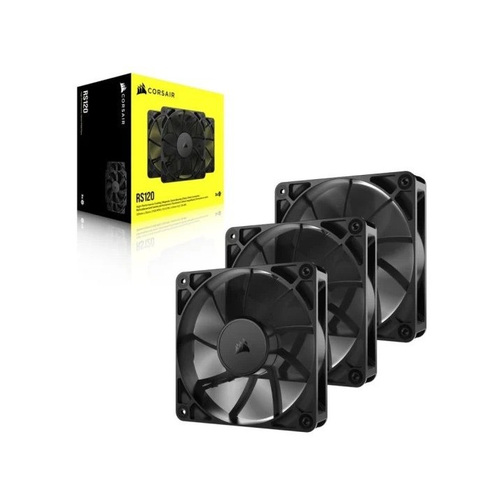 VENTILADOR 12CM CORSAIR RS120 ADICIONAL CHASIS BLACK ( PACK 3UD )