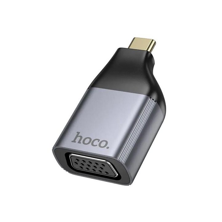 Adaptador USB-C a VGA Hoco UA34 Gris Metal