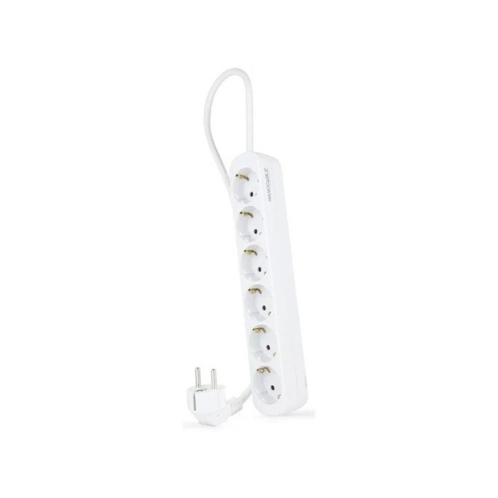 REGLETA NANOCABLE 6 SCHUKOS 1.4M WHITE