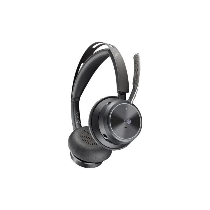 AURICULAR + MICROFONO POLY VOYAGER FOCUS 2 WIRELESS BT TEAMS + BASE DE CARGA