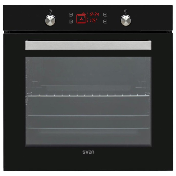 Svan SVH375N Horno 78L 10F Guia Display Tactil Cristal Negro