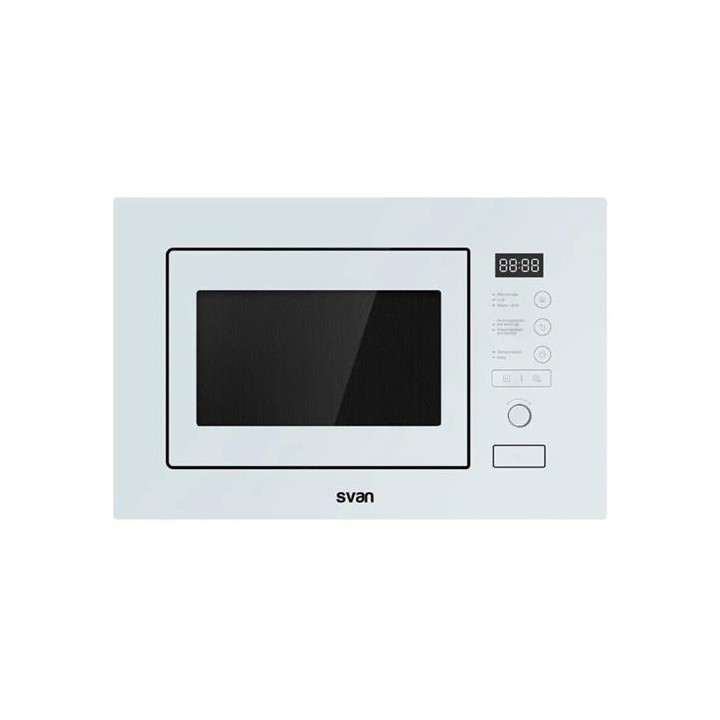 Svan SMWI2800DGB Microondas con Grill de Integración 20 Litros 800 W Blanco Display Led