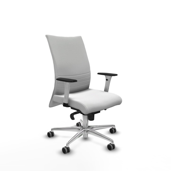 Piqueras y Crespo Albacete confidente sincro bali blanco brazos 1D blancos base aluminio ruedas 65mm engomadas