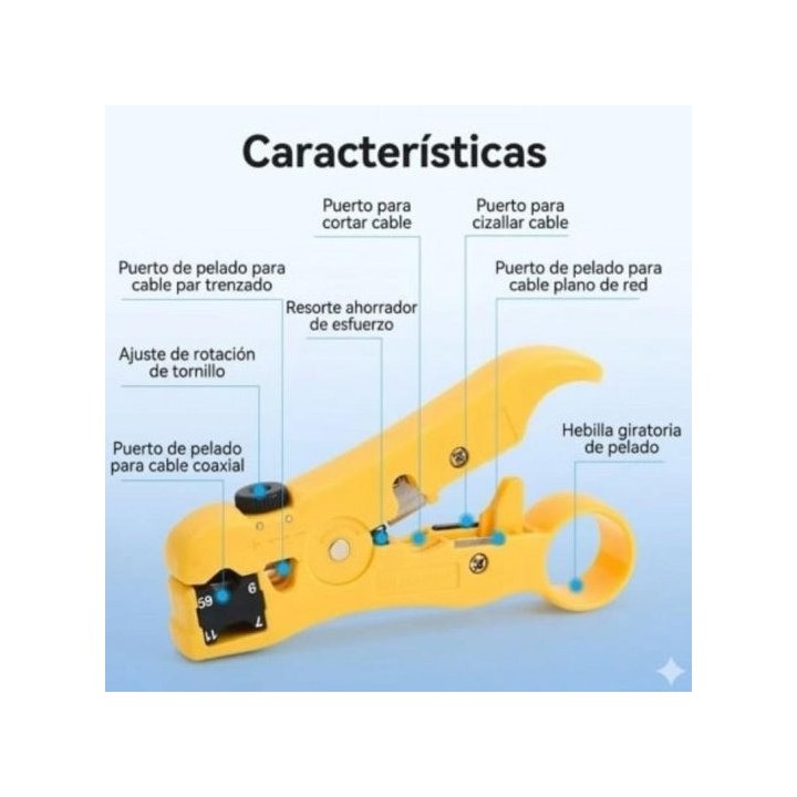PELACABLES VENTION COAXIAL YELLOW