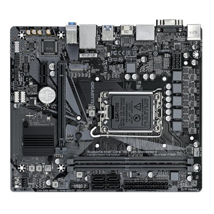 PLACA BASE GIGABYTE GA-H610M-S2H DDR5 VGA + HDMI + DP