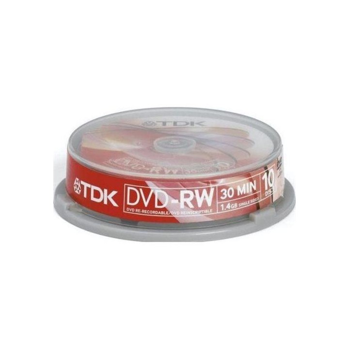 TDK DVD+RW1.4 CBEB10 VIDEOCÁMARA (TARRINA 10)