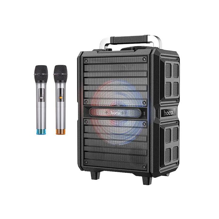Hoco DS24 Altavoz Bluetooth Trolley con Luces LED y 2 Micros Inalámbricos