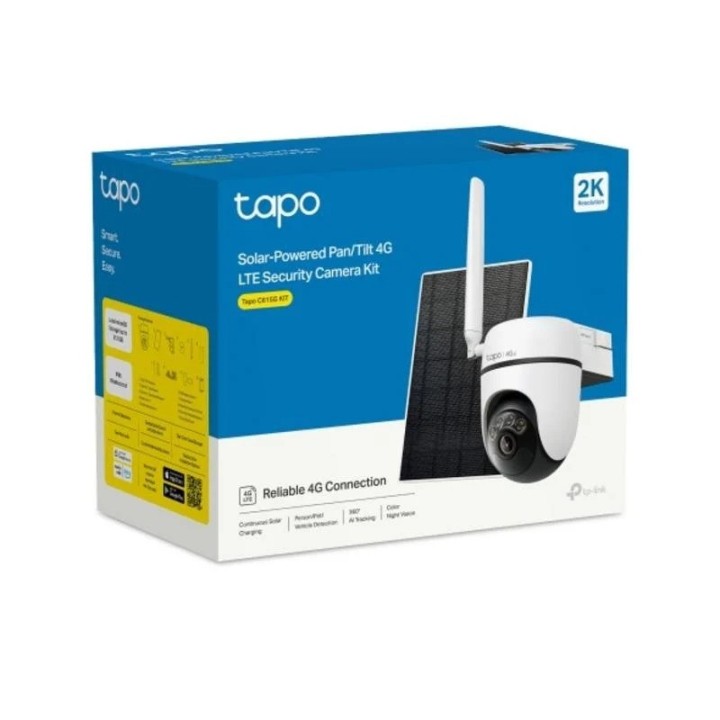 CAMARA IP TP-LINK TAPO C615G 2K QHD 4G LTE 360º EXTERIOR + PANEL SOLAR