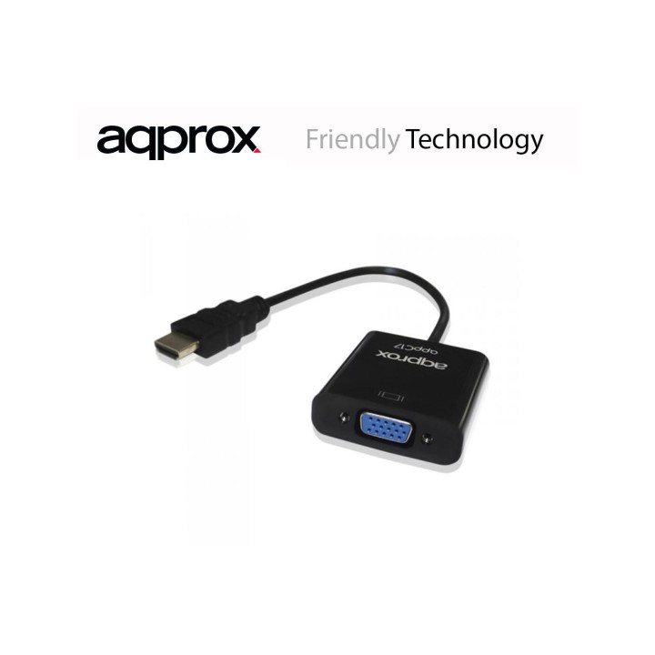 ADAPTADOR HDMI A VGA Y AUDIO APPROX APPC17