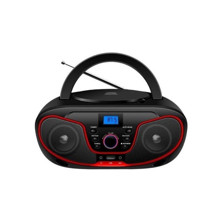 Daewoo DW3013 Radio CD, Bluetooth ,USB, Ecualizador Rojo