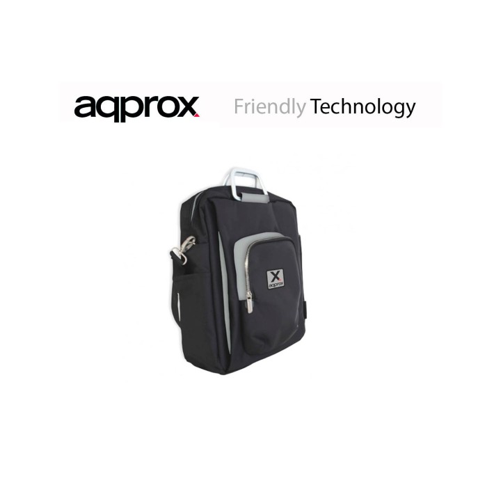 MOCHILA PORTATIL APPROX 15.6p NEGRO-GRIS APPNBST15BG