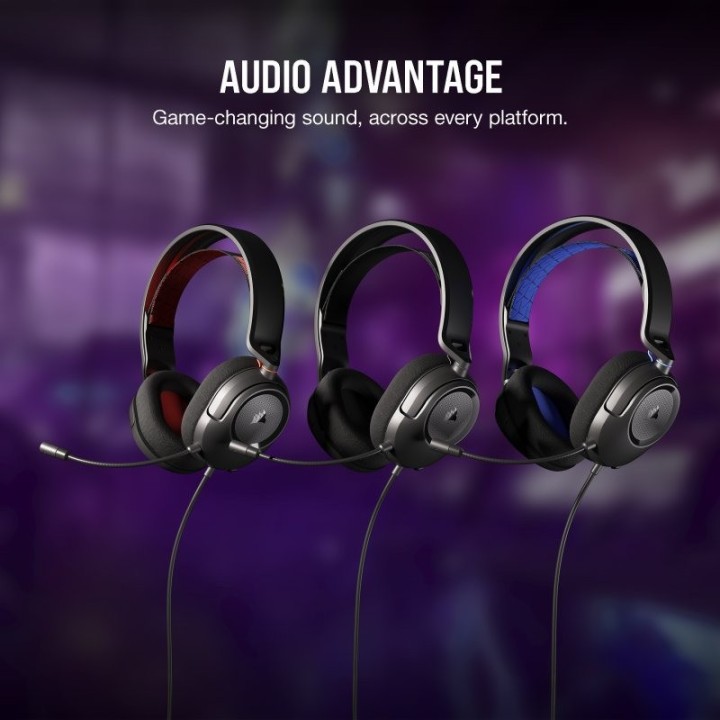 AURICULARES + MICROFONO CORSAIR HS35 USB GAMING HEADSET BLACK