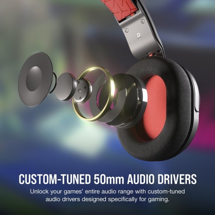 AURICULARES + MICROFONO CORSAIR HS35 USB GAMING HEADSET BLACK