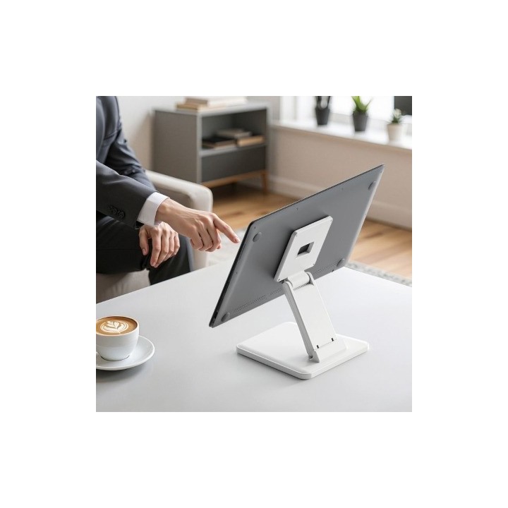 SOPORTE SOBREMESA AISENS MONITOR/POS 10 - 27 INCLINABLE WHITE