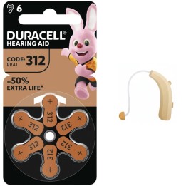 Duracell DA-312 Pila Audífono PR41 6 PCS