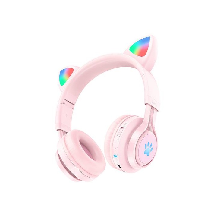 Hoco W39 Auricular Bluetooth Cat Ear Rosa