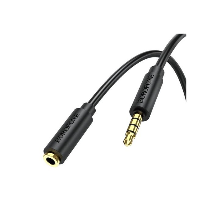 Cable Extensor 3.5mm Macho-Hembra 2m Borofone BL12 negro