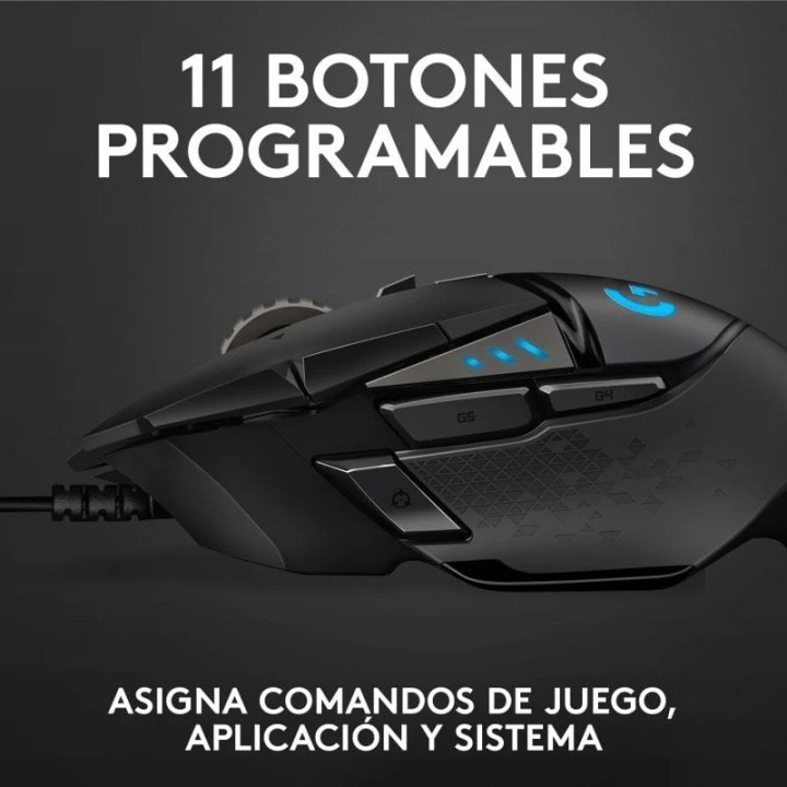 RATON GAMING LOGITECH G502 HERO OPTICO USB RGB BLACK
