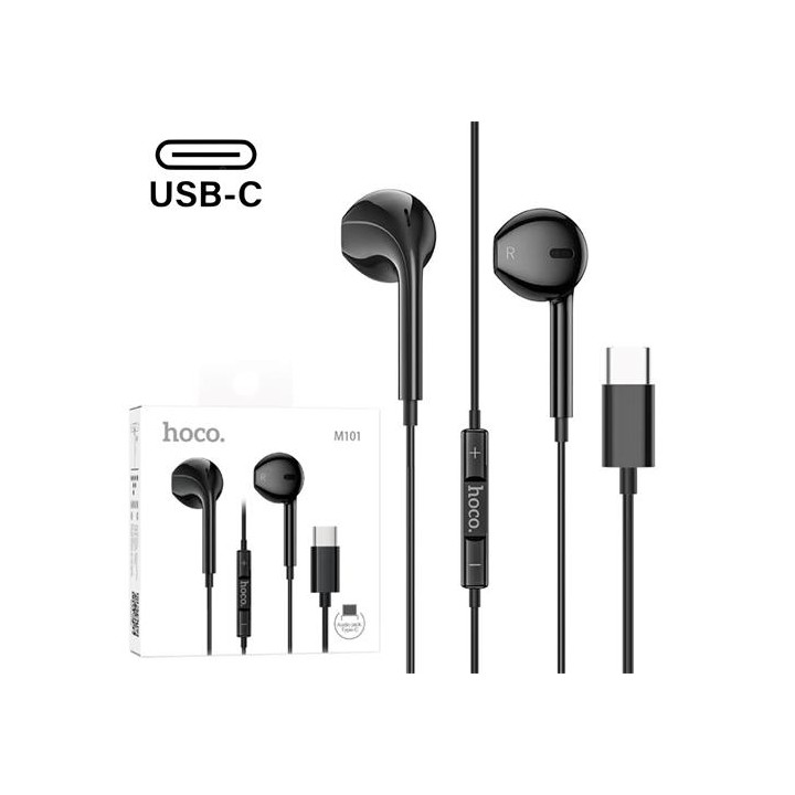 Hoco M101 Auricular USB-C con Micrófono Negro