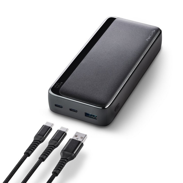 POWERBANK NGS QUIZ20 20000MAH 22.5W USB-A/USB-C LED BLACK