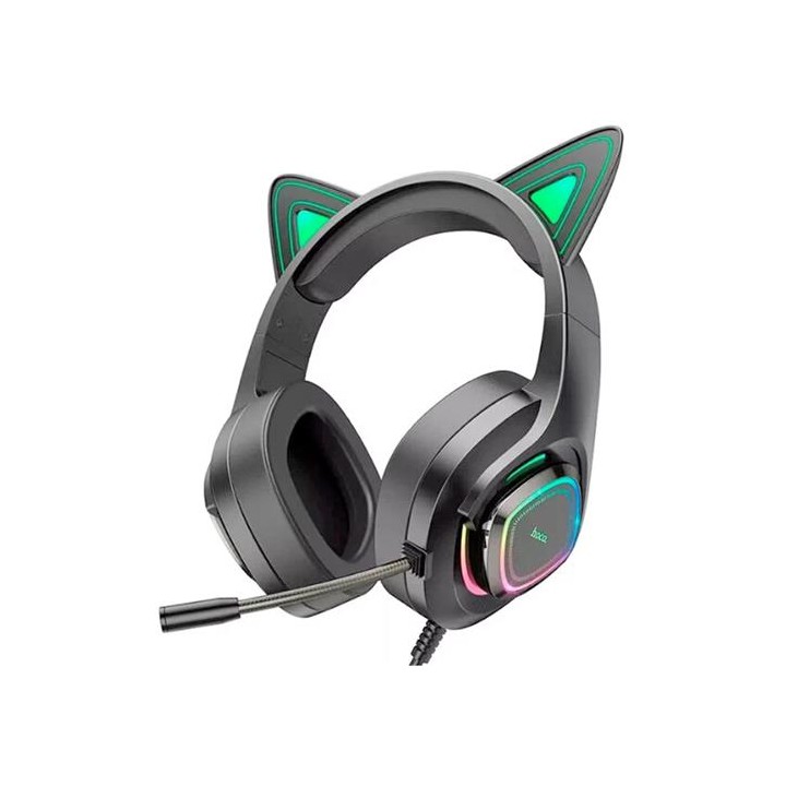 Hoco W107 Auricular Gaming con Luces LED y conexión USB y Jack Elf