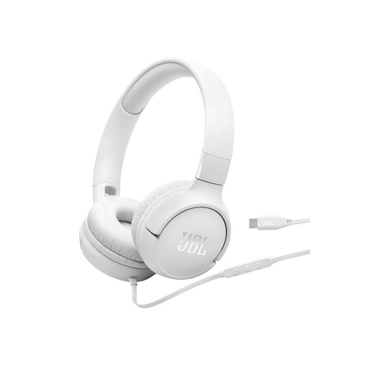 Jbl Tune 520C Auricular con cable y conexión USB-C Blanco