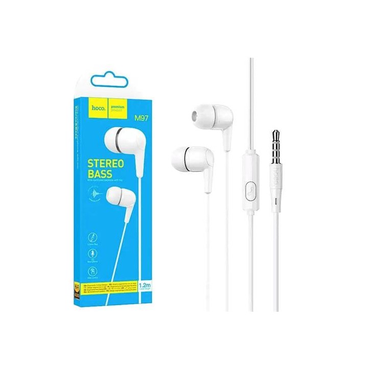 Hoco M97 Auriculares con Micrófono y Clavija 3.5mm Blanco
