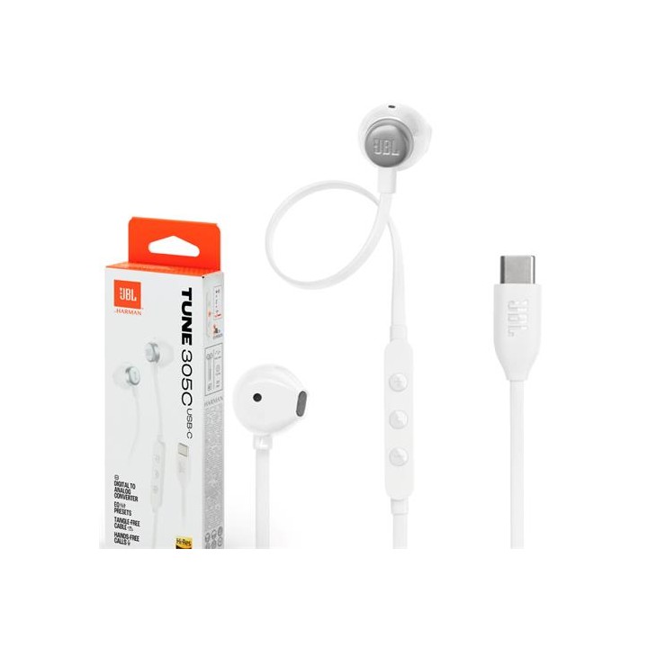 JBL Tune 305C Auricular USB-C con micrófono Blanco