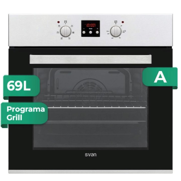 Svan SHM6701DX Horno Multifunción Display 69L Inox