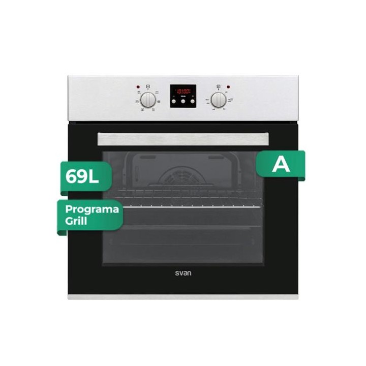 Svan SHM6701DX Horno Multifunción Display 69L Inox