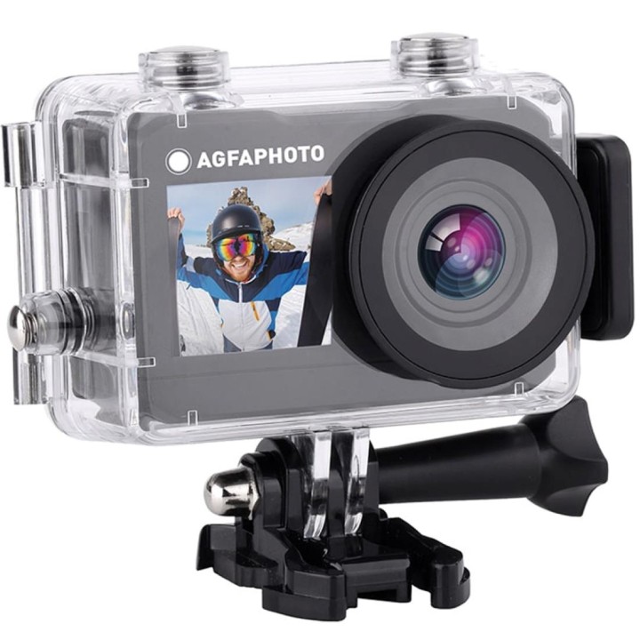 Agfa AC7000 WIFI 2.7K DUAL LCD Cámara de Acción Negra