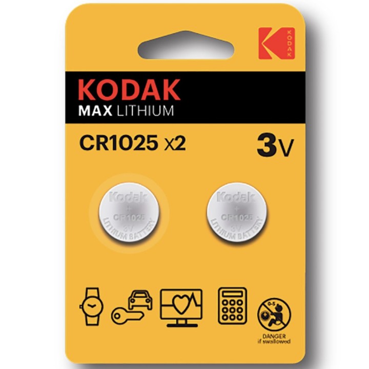 Kodak CR1025 Batería Lithium 3 Voltios 2 Unidades (30417724)