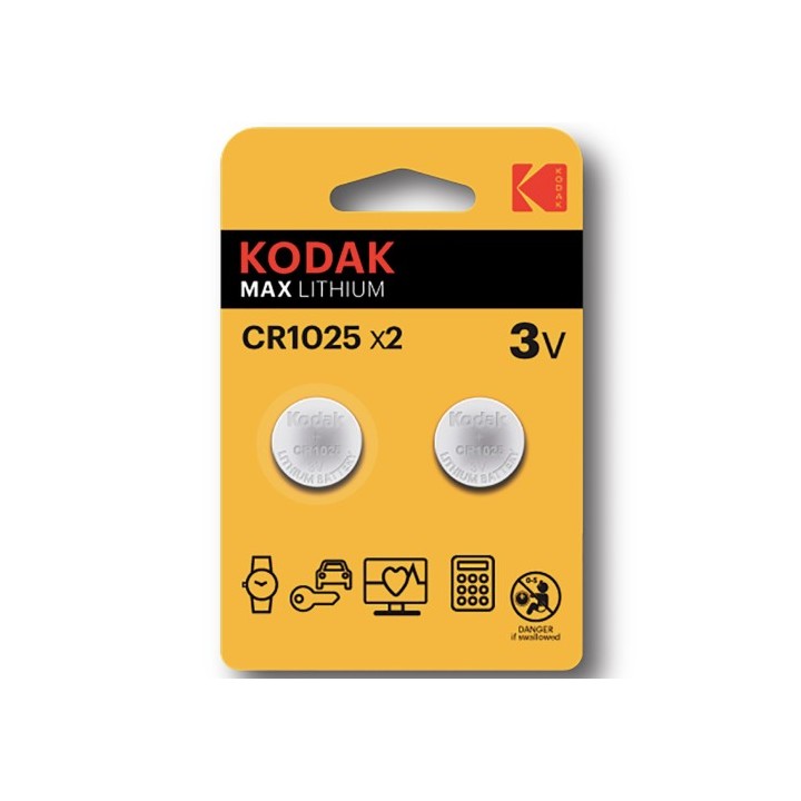 Kodak CR1025 Batería Lithium 3 Voltios 2 Unidades (30417724)