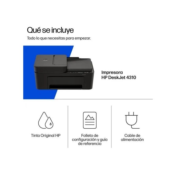 IMPRESORA HP DESKJET MULTIFUNCION 4310 COLOR WIFI BLACK
