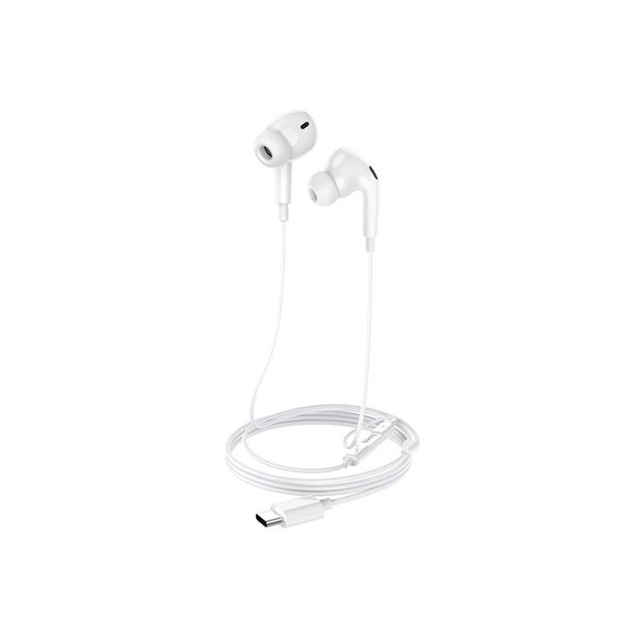 Hoco M101 Pro Auricular con Micrófono y Conexión USB-C Blanco