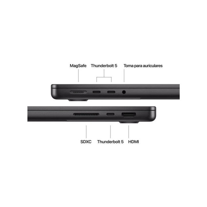 PORTATIL APPLE MACBOOK PRO M5 PRO/15-CORE CPU/24GB/SSD1TB/16-CORE GPU/14 BLACK