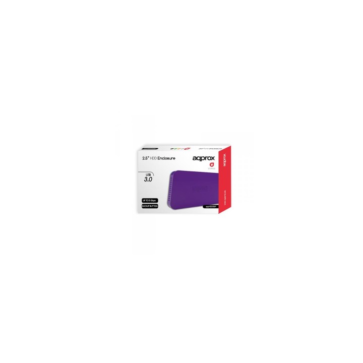 CAJA 2.5 APPROX SATA USB 3.0 PURPURA APPHDD06P