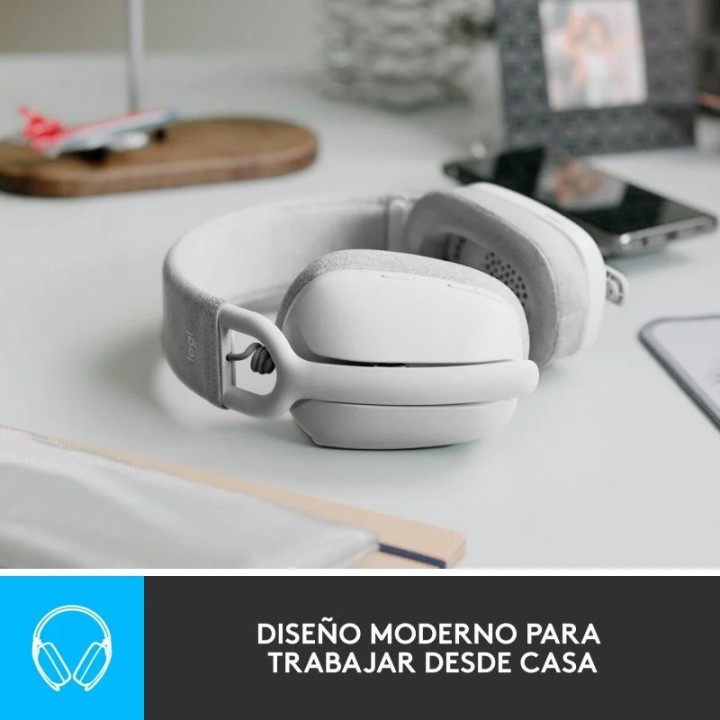 AURICULARES + MICROFONO LOGITECH ZONE VIBE 100 BLUETOOTH 5.2 WHITE