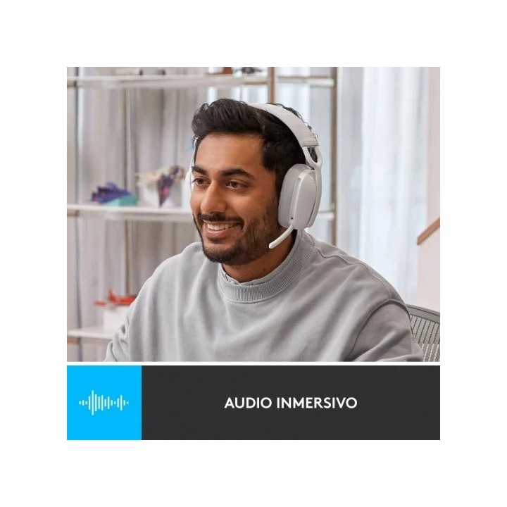 AURICULARES + MICROFONO LOGITECH ZONE VIBE 100 BLUETOOTH 5.2 WHITE