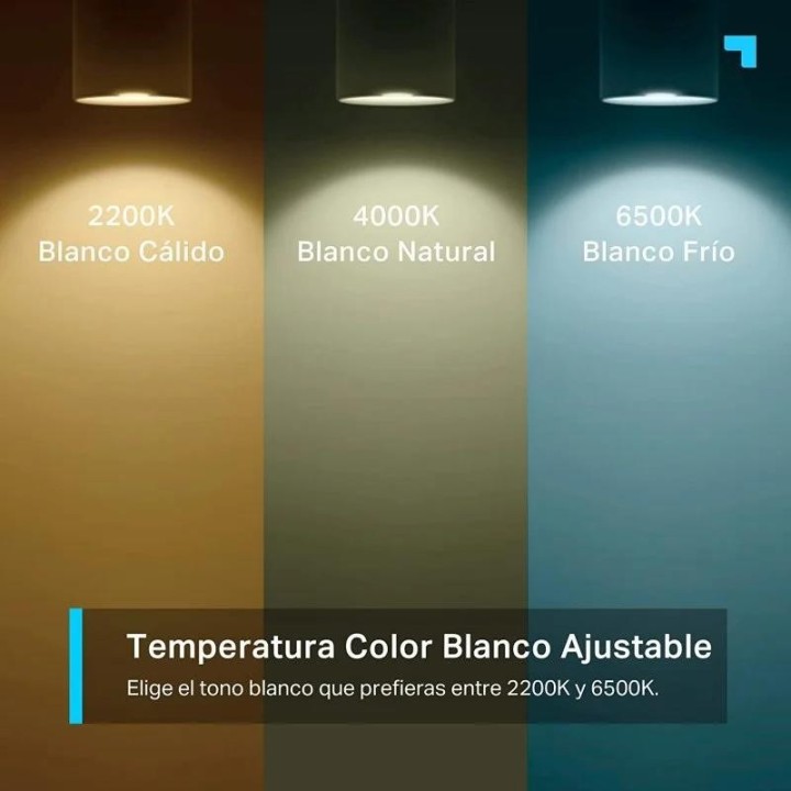 BOMBILLA INTELIGENTE GU10 TP-LINK LED MULTICOLOR 6500K BLANCO AJUSTA WIFI