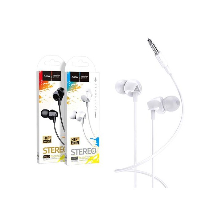 Hoco M60 Perfect Sound Universal Earphones con Micro Blanco