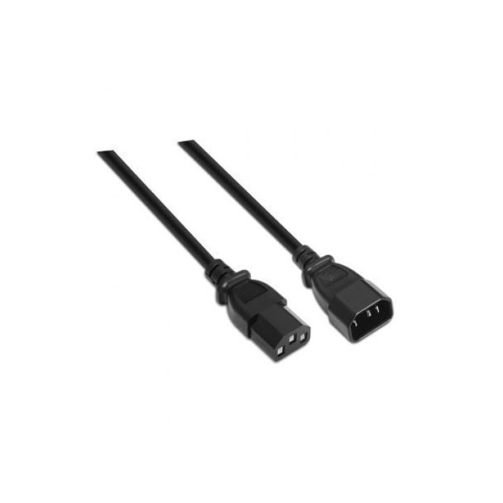 CABLE ALARGADOR ALIMENTACION AISENS CPU IEC C13 HEMBRA - IEC C14 MACHO 1.5M BLACK