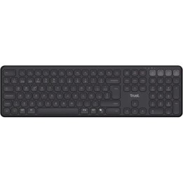 TECLADO TRUST VAIYA RECARGABLE WIRELESS BLUETOOTH BLACK