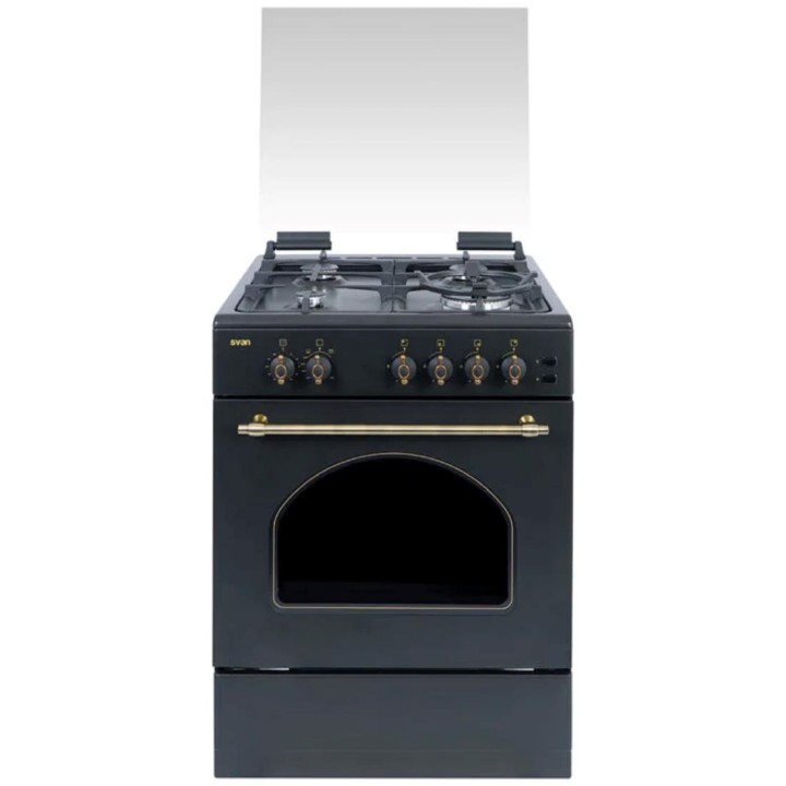 Svan SKGW4600RN Cocina Gas 60cm Rustico Negro