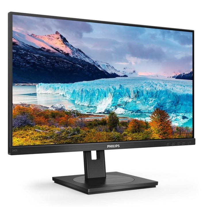 MONITOR PHILIPS 24 IPS MULTIMEDIA ERGONOMICO VGA DVI DP HDMI BLACK