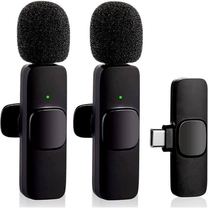 MICROFONO RECEPTOR ONEWAY USB C LAVALIER 2 MICROFONOS PINZA WIRELESS