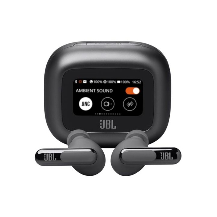 JBL Live Beam 3 Auricular Bluetooth con Cancelación de Ruido y pantalla Negro