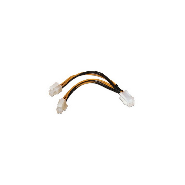 Nanocable 10.19.1401 Cable de Alimentación Duplicador CPU 4 Pines Hembra a 4+4 Pines Macho 15cm