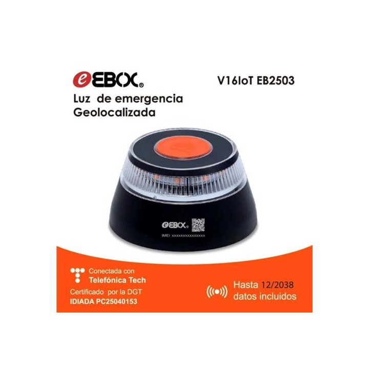 Ebox V16IoT Baliza V16 Homologada y Conectada a la DGT