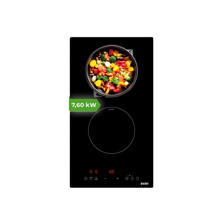 Svan SI2301 Placa Induccion 30cm 2F Cristal Negro
